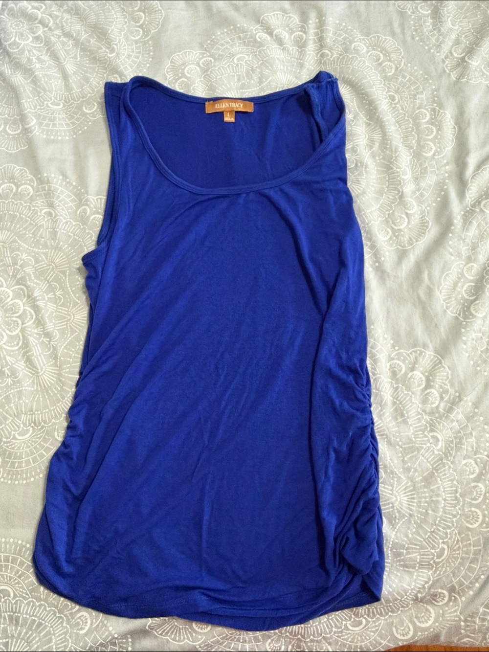 Ellen Tracy Royal Blue Scoop Neck Tank